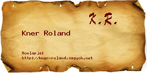 Kner Roland névjegykártya