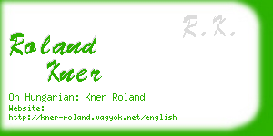 roland kner business card